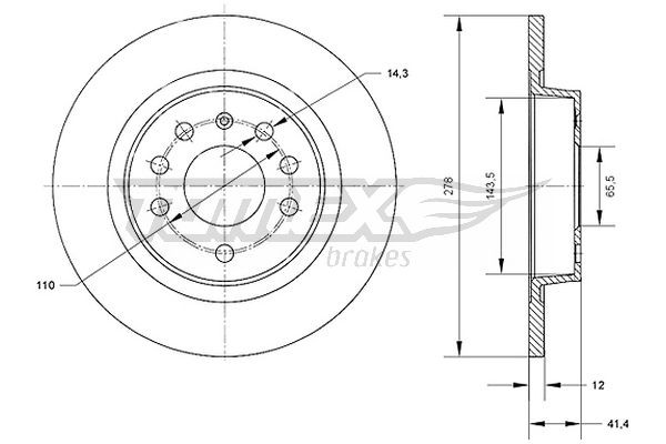 TOMEX Brakes Bremsscheibe